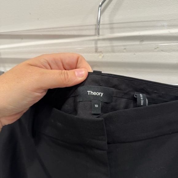Theory Treeca 2 Good Wool Crop Suit Pants Black Size 10 - Picture 4 of 7
